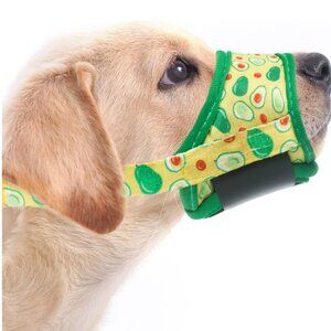 Dog Muzzle Avocado Printed Dog Muzzle for Small Dog, Breathable & Soft - Small